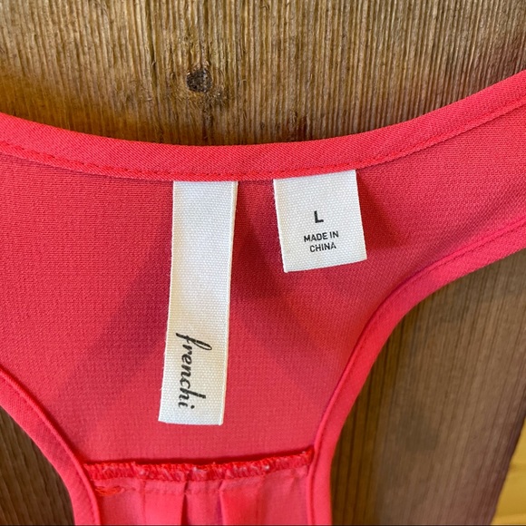 Frenchi Orange Flowy Tank Size Large. - Picture 4 of 4